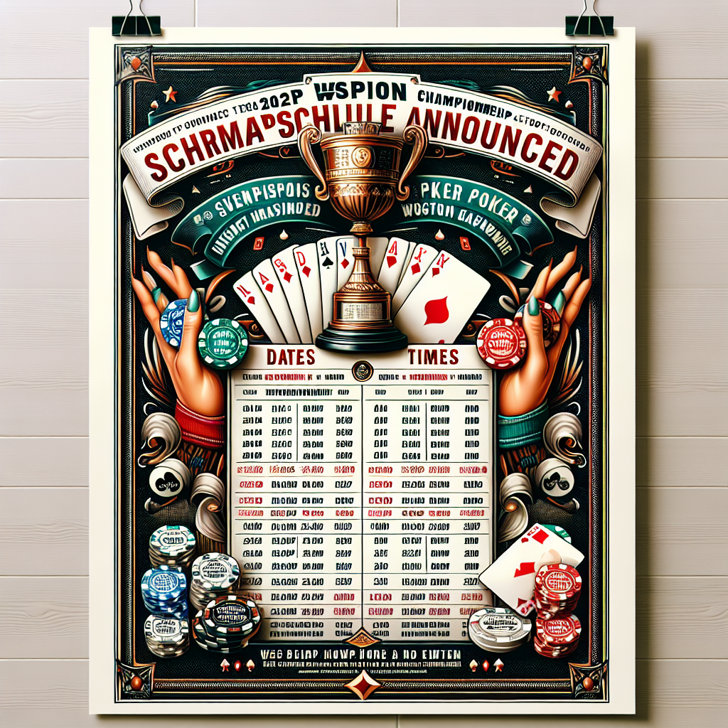2024 WSOP Champions Tournament Schedule Announced
